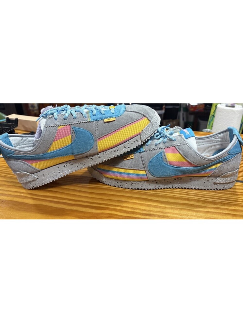Nike x Union LA Cortez SP Light Smoke Grey Blue Pink Yellow Men Sz 10 DR1413-002